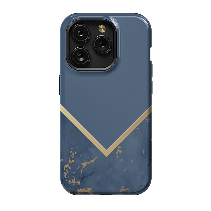 iPhone 15 Pro StrongFit Blue Monochromatic On Marble by ArtsCase