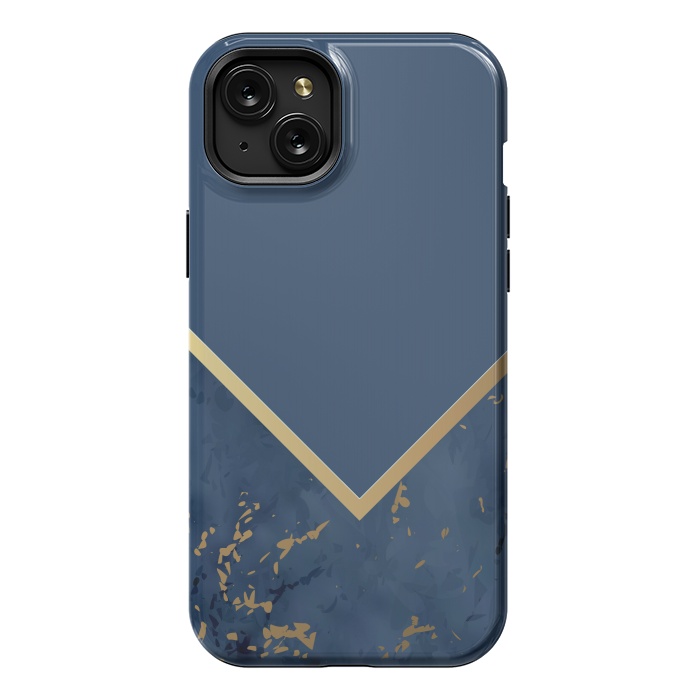 iPhone 15 Plus StrongFit Blue Monochromatic On Marble by ArtsCase