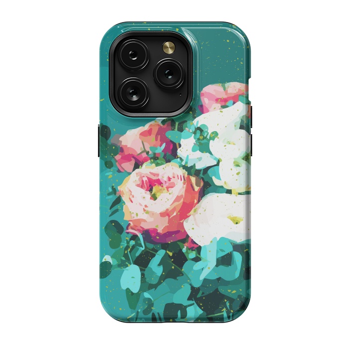 iPhone 15 Pro StrongFit Floral & Confetti by Uma Prabhakar Gokhale