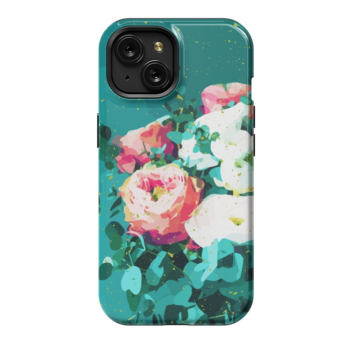 iPhone 15 StrongFit Floral & Confetti by Uma Prabhakar Gokhale
