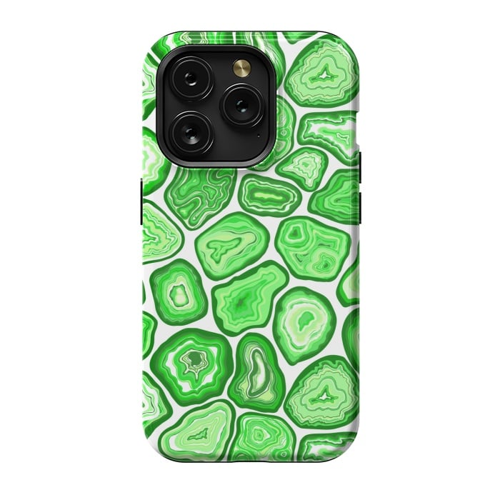 iPhone 15 Pro StrongFit Green agate pattern by Katerina Kirilova