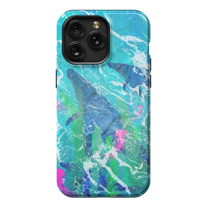 iPhone 15 Pro Max StrongFit Ocean whales by Steve Wade (Swade)