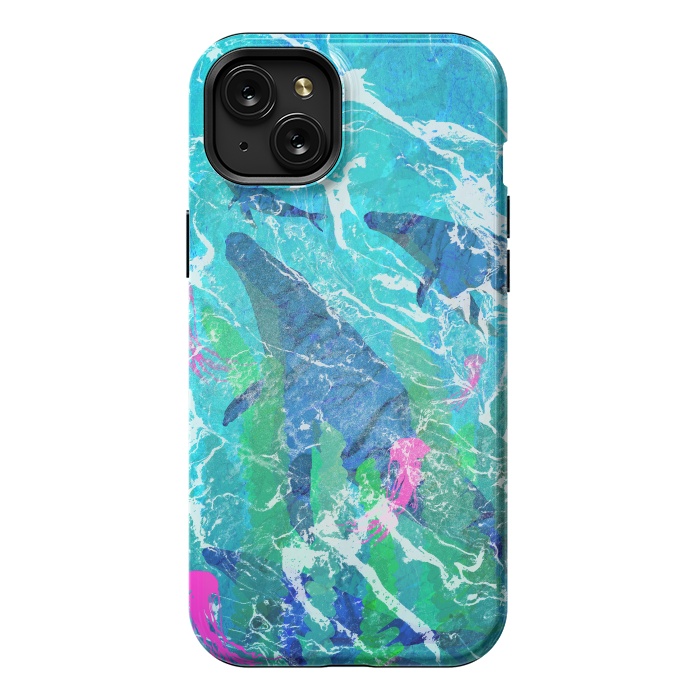 iPhone 15 Plus StrongFit Ocean whales by Steve Wade (Swade)