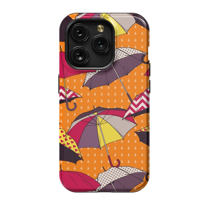iPhone 15 Pro StrongFit Beautiful Umbrellas For Autumn by ArtsCase