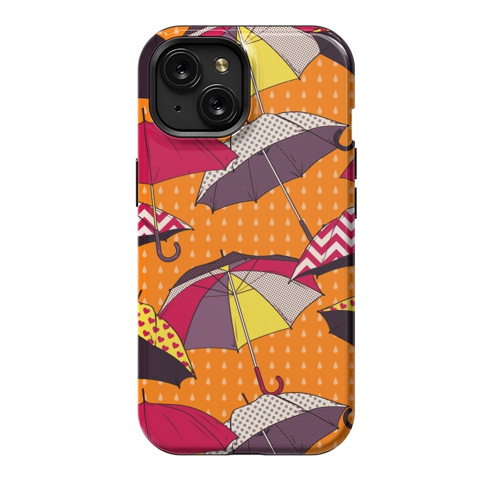 iPhone 15 StrongFit Beautiful Umbrellas For Autumn by ArtsCase