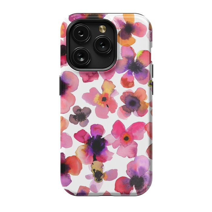 iPhone 15 Pro StrongFit Happy Sweet Vibrant Flowers by Ninola Design