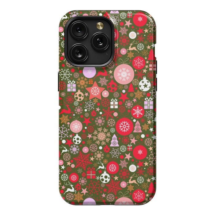 iPhone 15 Pro Max StrongFit Christmas Decorative Backdrops by ArtsCase