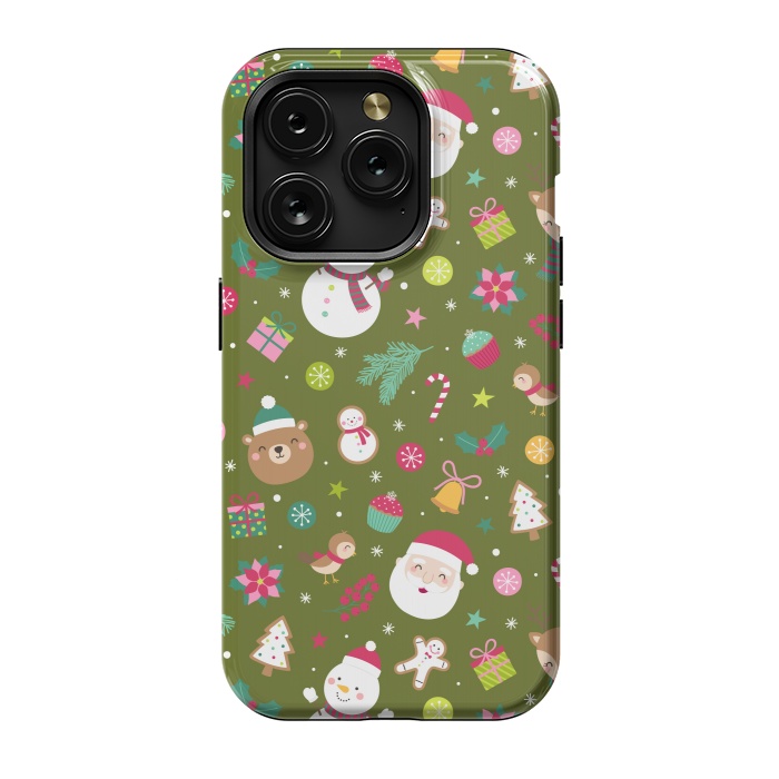 iPhone 15 Pro StrongFit Snowflakes and St. Nicholas by ArtsCase