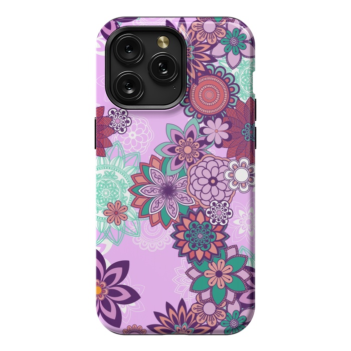 iPhone 15 Pro Max StrongFit Variety Of Purple Mandalas by ArtsCase