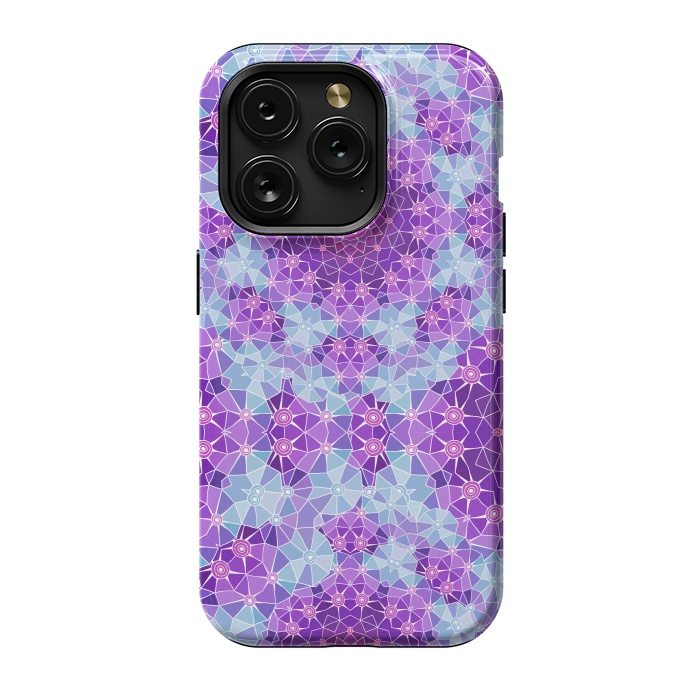 iPhone 15 Pro StrongFit Purple Mandala Ocean by ArtsCase