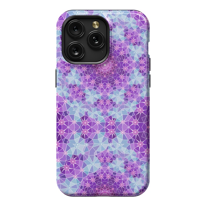 iPhone 15 Pro Max StrongFit Purple Mandala Ocean by ArtsCase