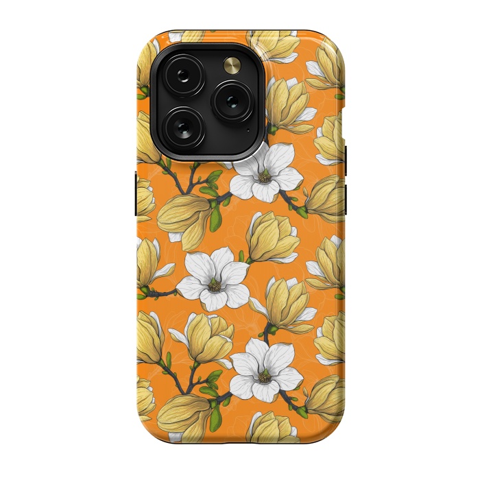 iPhone 15 Pro StrongFit Magnolia garden orange by Katerina Kirilova