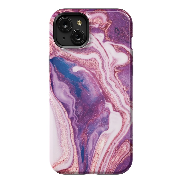 iPhone 15 Plus StrongFit swirls of marble by ArtsCase
