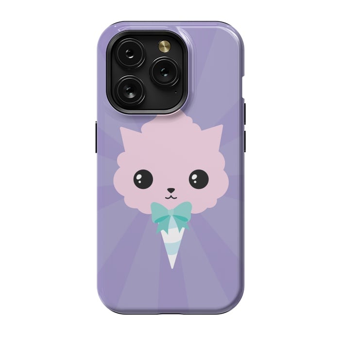 iPhone 15 Pro StrongFit Cotton candy cat by Laura Nagel