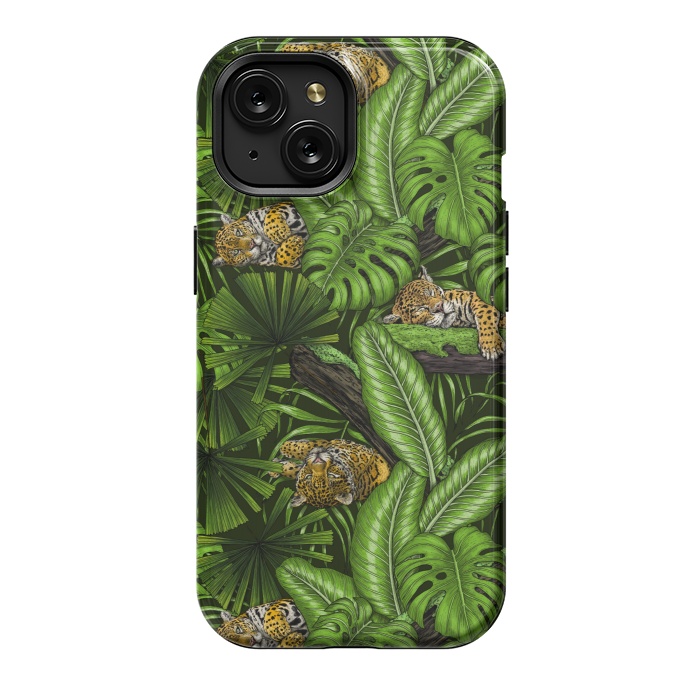 iPhone 15 StrongFit Jungle kitties by Katerina Kirilova