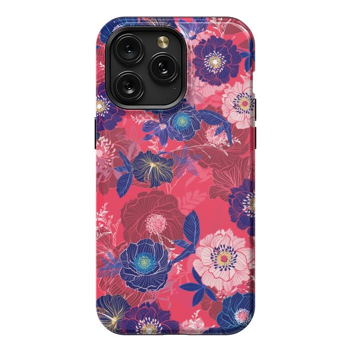 iPhone 15 Pro Max StrongFit Country Flowers in Red Sky by ArtsCase