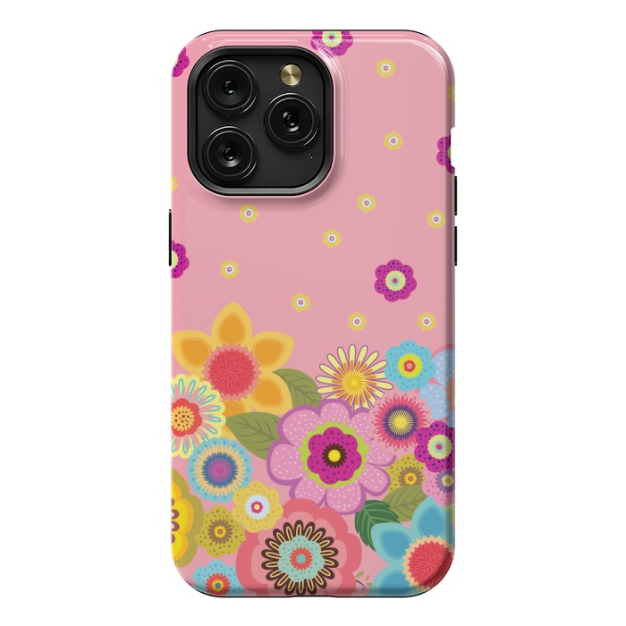 iPhone 15 Pro Max StrongFit assorted spring flowers by ArtsCase