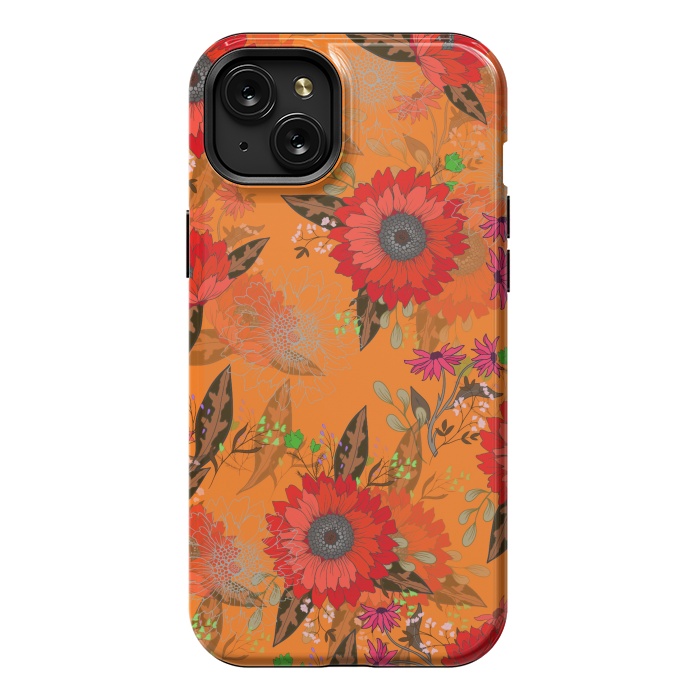 iPhone 15 Plus StrongFit Sunflowers for October by ArtsCase