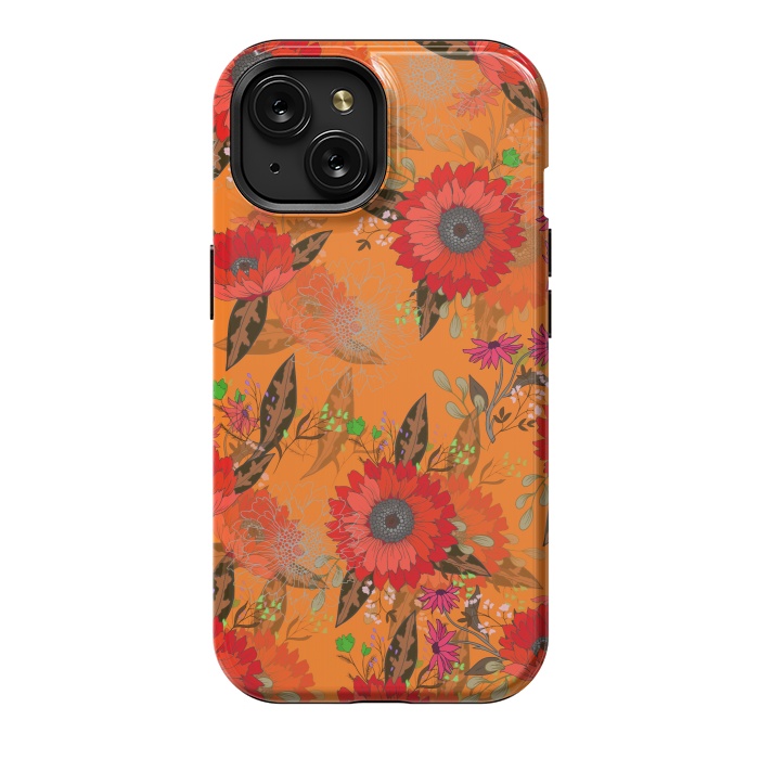 iPhone 15 StrongFit Sunflowers for October by ArtsCase