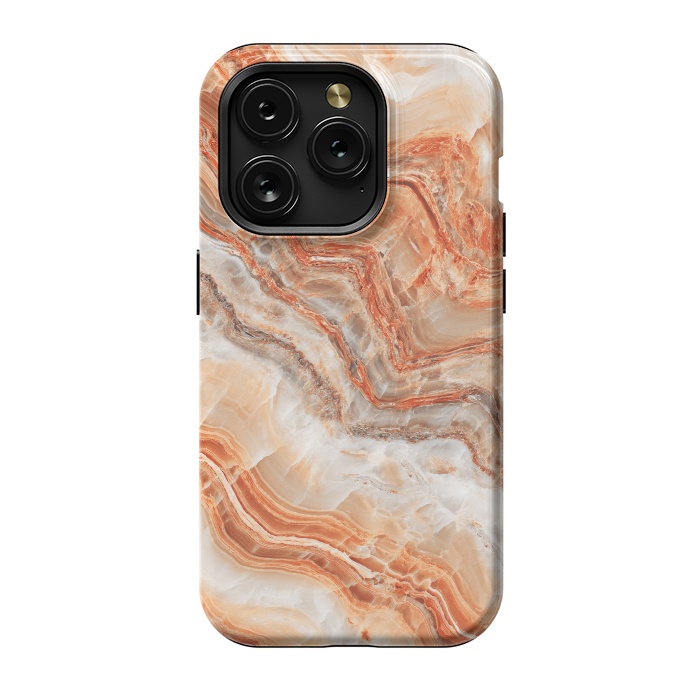 iPhone 15 Pro StrongFit limestone in orange by ArtsCase