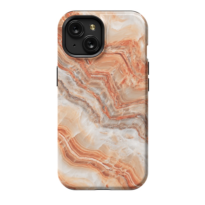 iPhone 15 StrongFit limestone in orange by ArtsCase