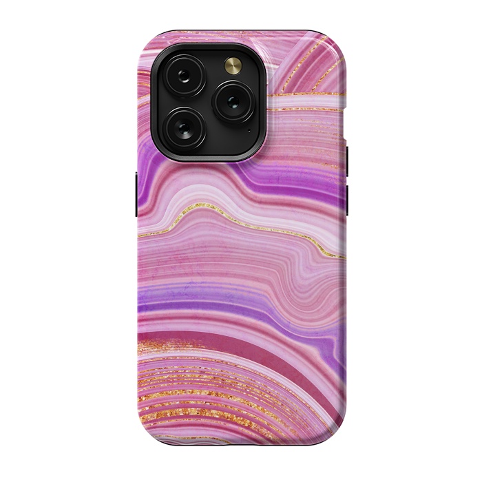 iPhone 15 Pro StrongFit Marble Design fake stone textures, painted artificial marbled by ArtsCase