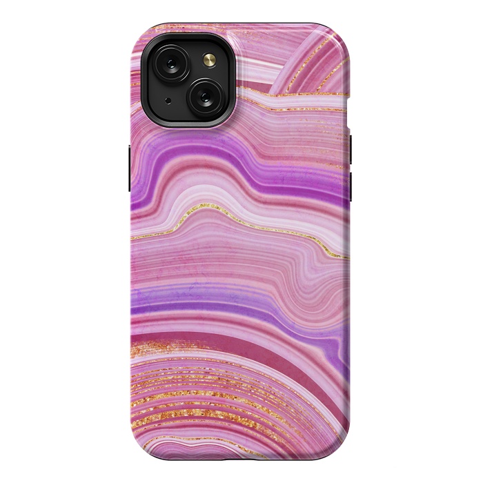 iPhone 15 Plus StrongFit Marble Design fake stone textures, painted artificial marbled by ArtsCase