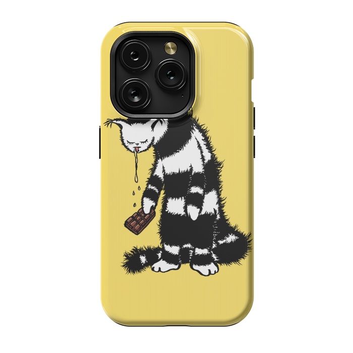 iPhone 15 Pro StrongFit Weird Cat Creature Funny Chocolate Lover  by Boriana Giormova
