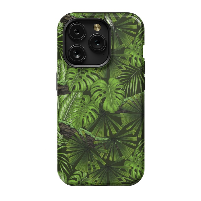 iPhone 15 Pro StrongFit Jungle leaves by Katerina Kirilova