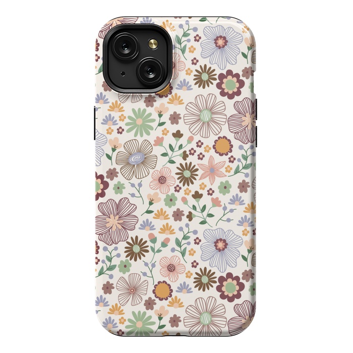 iPhone 15 Plus StrongFit Autumn Wild Bloom by TracyLucy Designs
