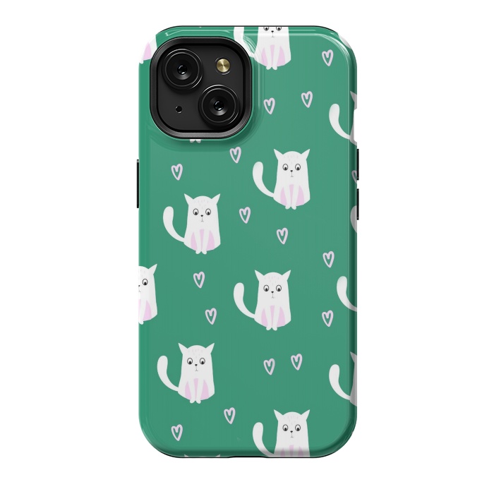 iPhone 15 StrongFit cats pattern by haroulita