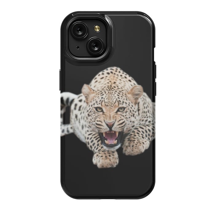 iPhone 15 StrongFit wild leopard by haroulita