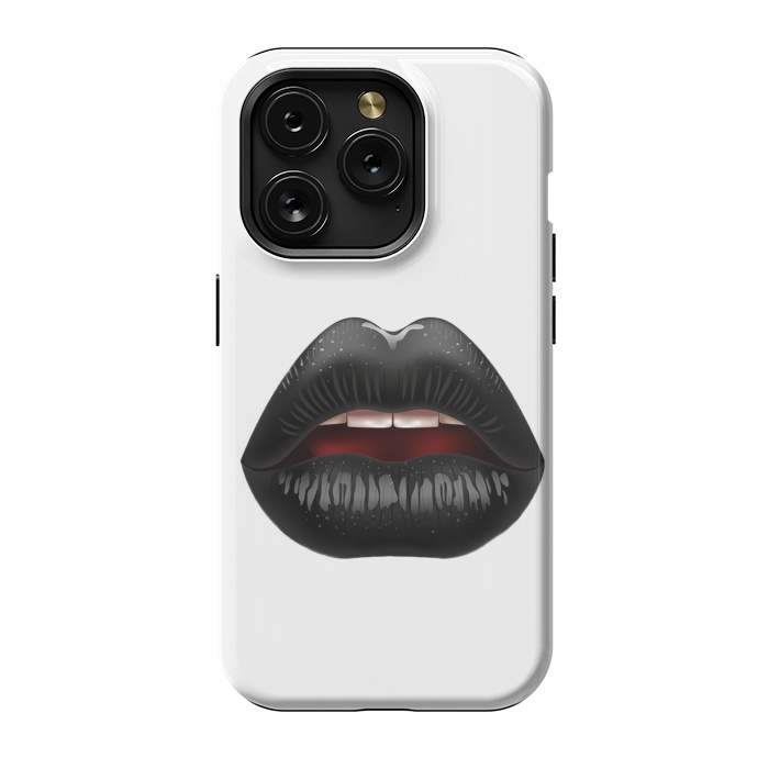 iPhone 15 Pro StrongFit black lips by haroulita
