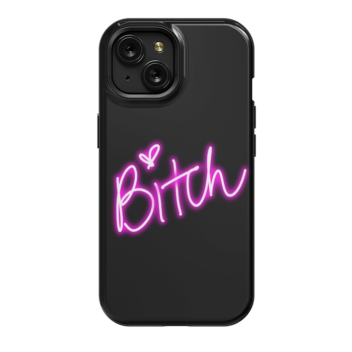 iPhone 15 StrongFit bitch neon lights by haroulita