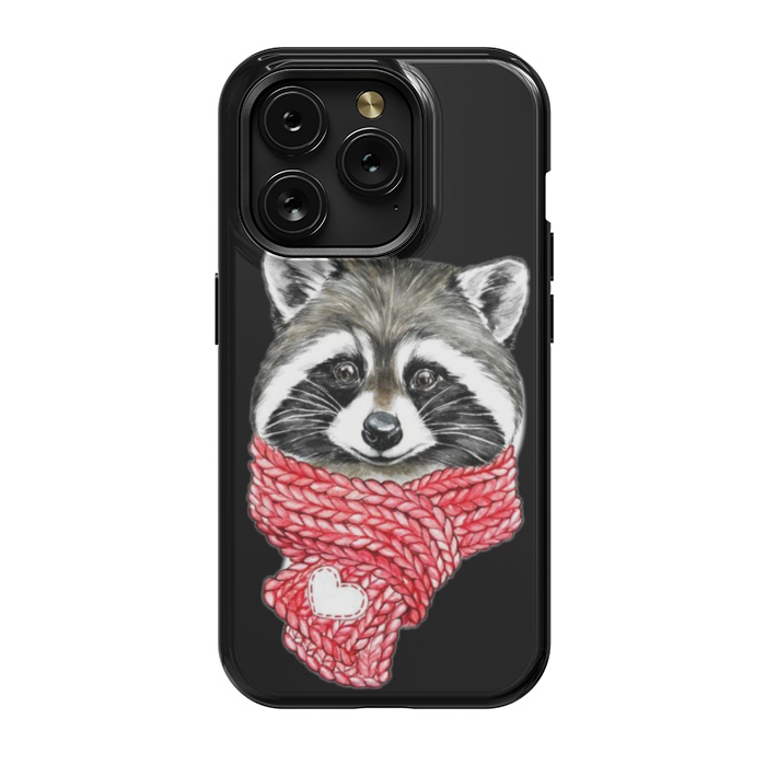 iPhone 15 Pro StrongFit cute Raccoon by haroulita