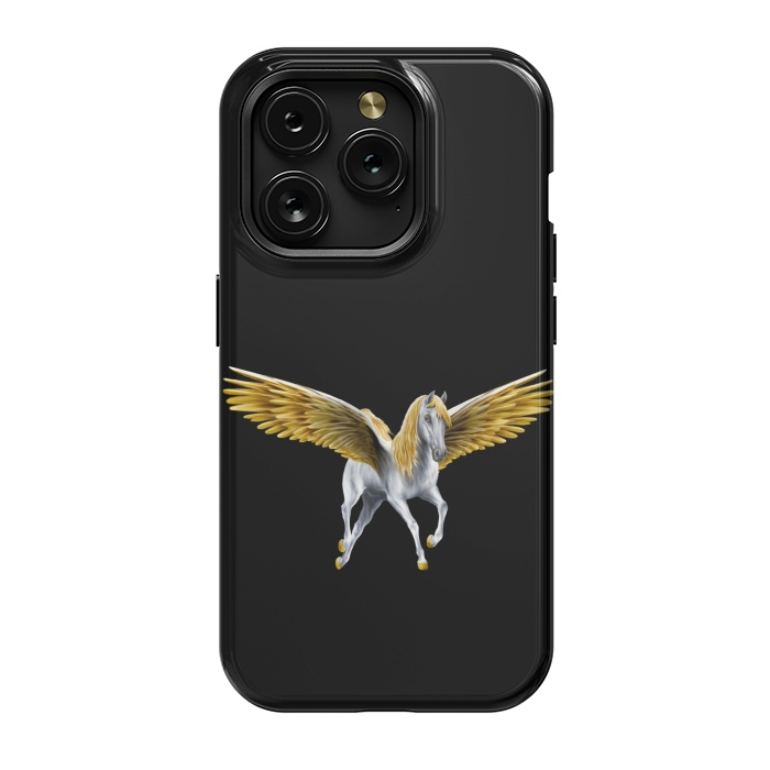 iPhone 15 Pro StrongFit horse with golden wings by haroulita