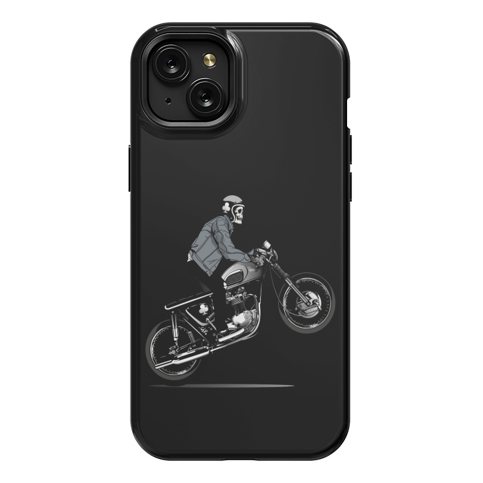 iPhone 15 Plus StrongFit skull biker x by haroulita