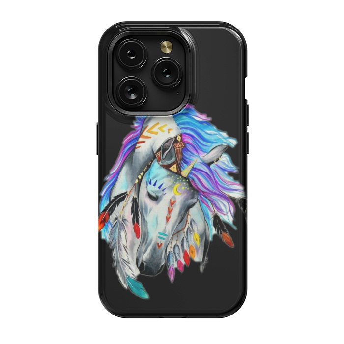 iPhone 15 Pro StrongFit feather horse by haroulita