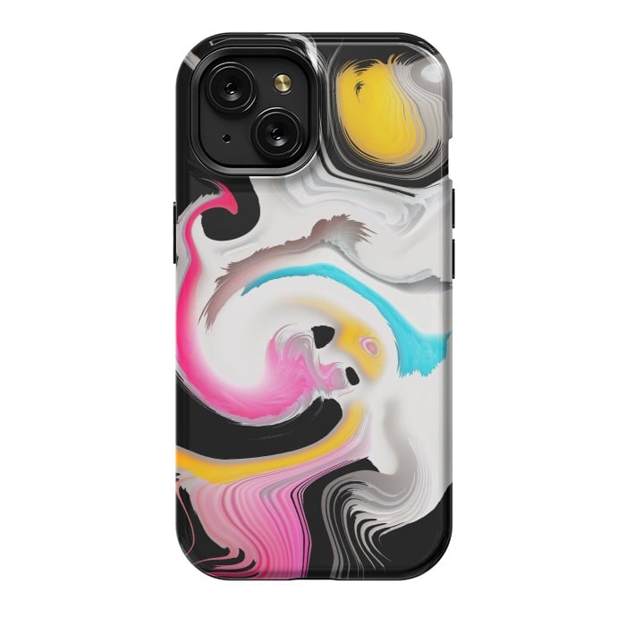 iPhone 15 StrongFit fluid art waves by haroulita