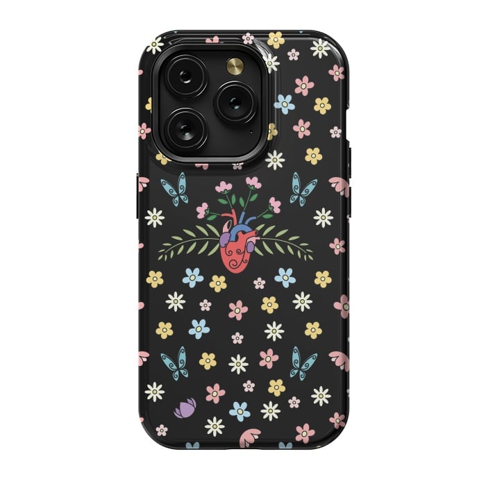 iPhone 15 Pro StrongFit Blooming heart by Laura Nagel