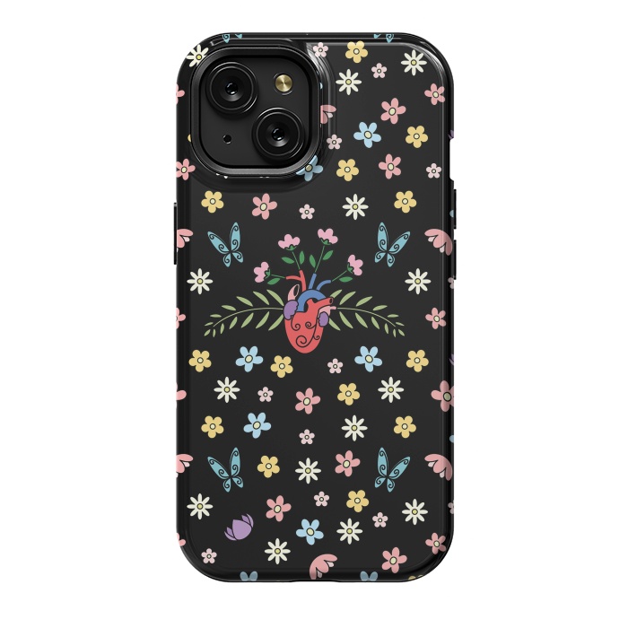 iPhone 15 StrongFit Blooming heart by Laura Nagel