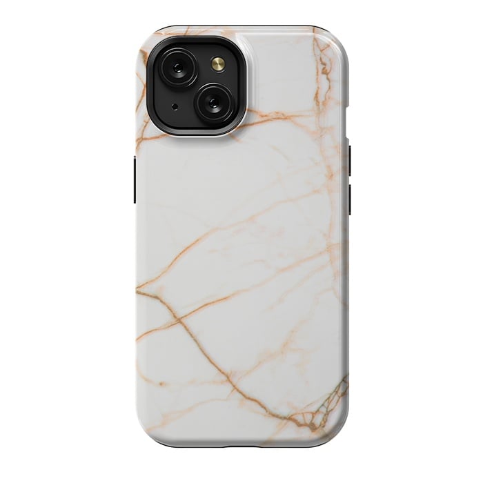 iPhone 15 StrongFit Gold marble by Winston