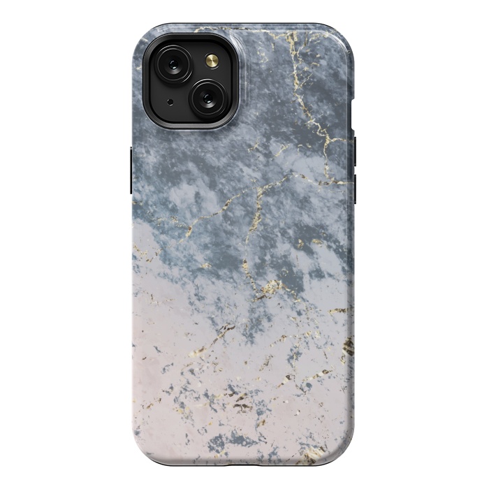 iPhone 15 Plus StrongFit Pink and blue marble by Winston