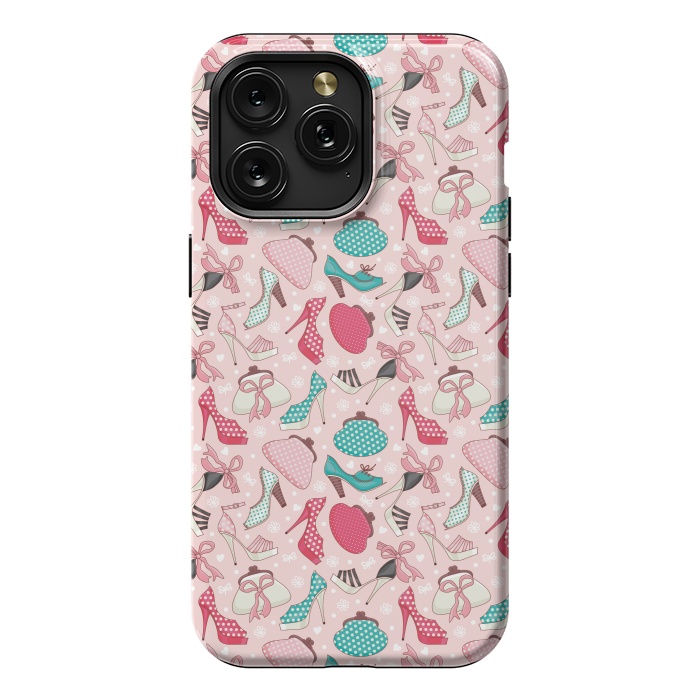 iPhone 15 Pro Max StrongFit Pattern With Women's Shoes And Handbags by ArtsCase