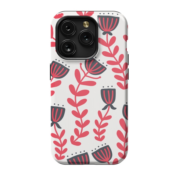iPhone 15 Pro StrongFit Red flowers by Winston