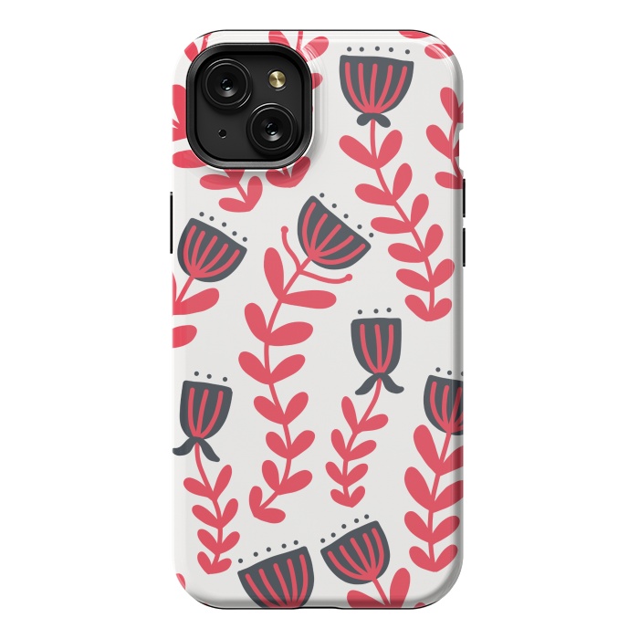 iPhone 15 Plus StrongFit Red flowers by Winston