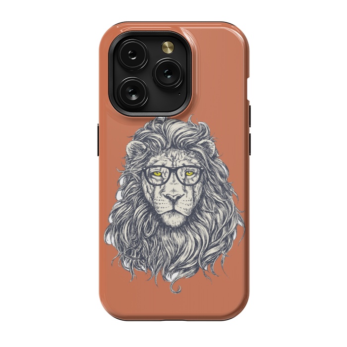 iPhone 15 Pro StrongFit Hipster Lion by Winston