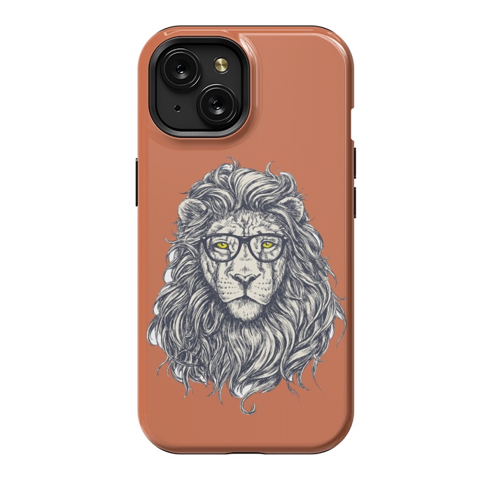 iPhone 15 StrongFit Hipster Lion by Winston