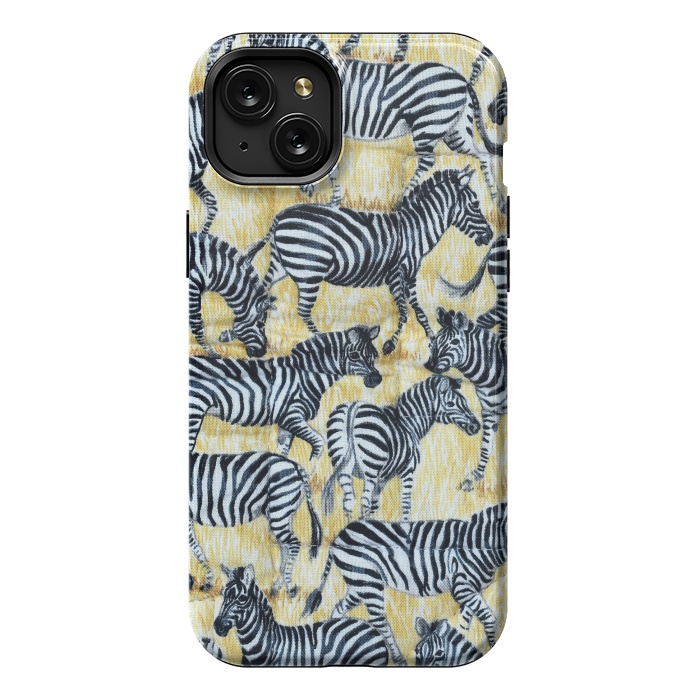 iPhone 15 Plus StrongFit Zebras by Winston