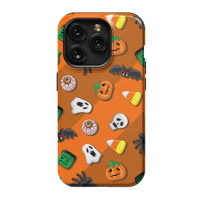iPhone 15 Pro StrongFit Halloween Spooky Candies Party by BluedarkArt